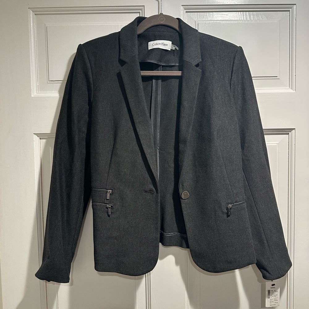 Calvin Klein Women's Charcoal Blazer